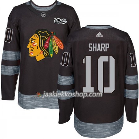 Miehille NHL Chicago Blackhawks Pelipaita Patrick Sharp 10 1917-2017 100th Anniversary Adidas Musta Authentic